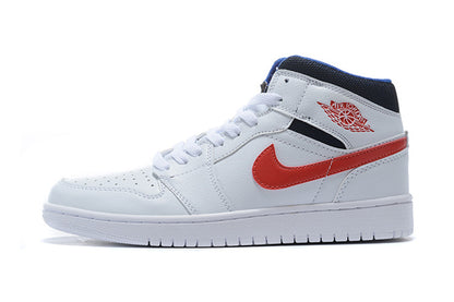 Tênis Jordan 1 Mid White Red Royal (Sob encomenda)