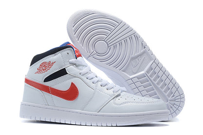 Tênis Jordan 1 Mid White Red Royal (Sob encomenda)