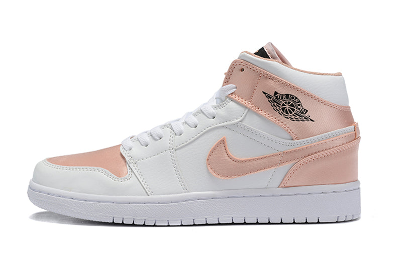 Tênis Jordan 1 Mid White Rose Gold (Sob encomenda)