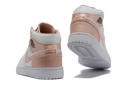 Tênis Jordan 1 Mid White Rose Gold (Sob encomenda)