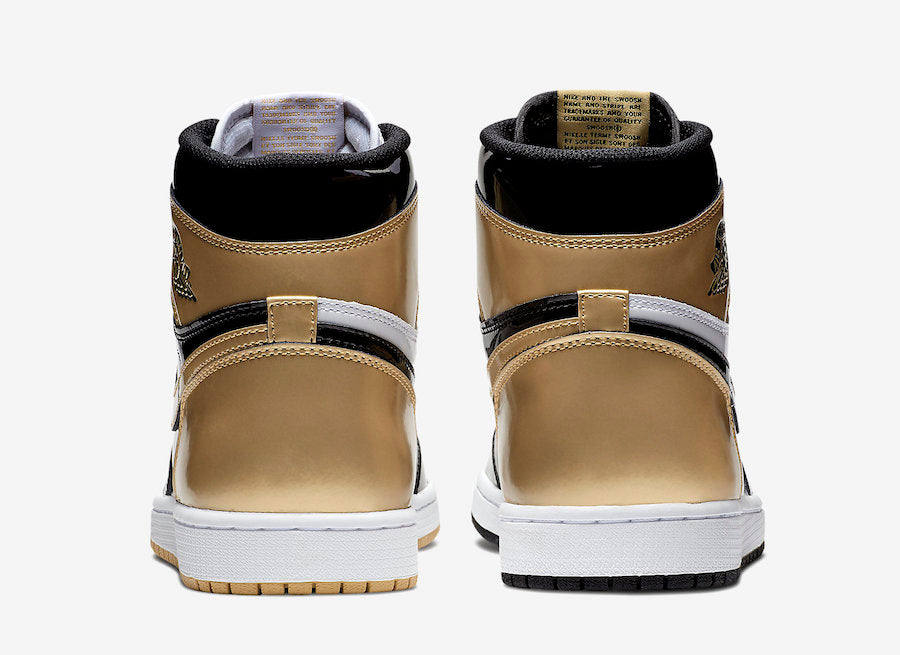 Tênis Jordan 1 Retro High NRG Patent Gold Toe (Sob encomenda)