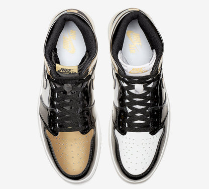 Tênis Jordan 1 Retro High NRG Patent Gold Toe (Sob encomenda)