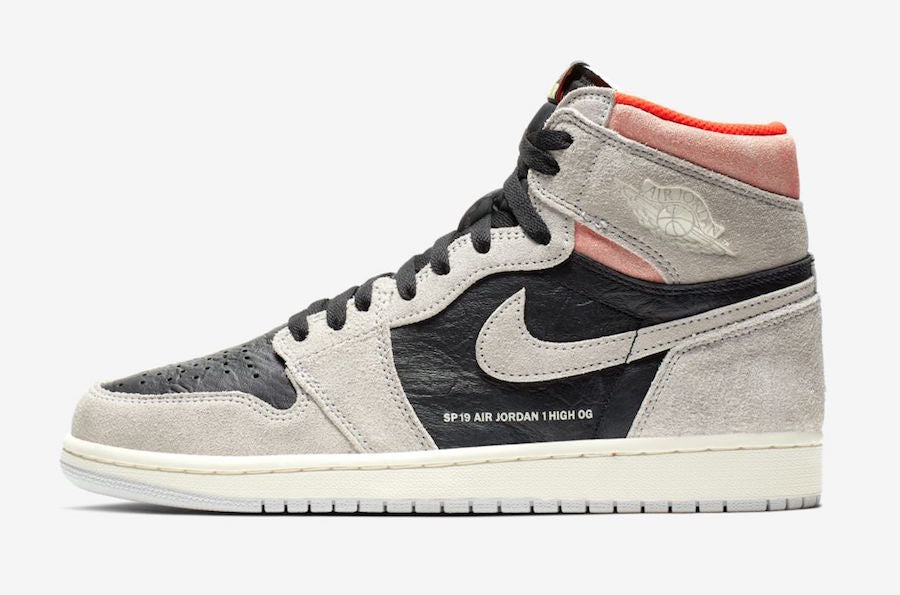 Tênis Jordan 1 Retro High Neutral Grey Hyper Crimson (Sob encomenda)