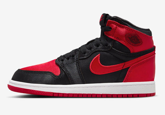 Tênis Jordan 1 Retro High OG Satin Bred (Sob encomenda)