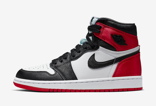 Tênis Jordan 1 Retro High Satin Black Toe (Sob encomenda)