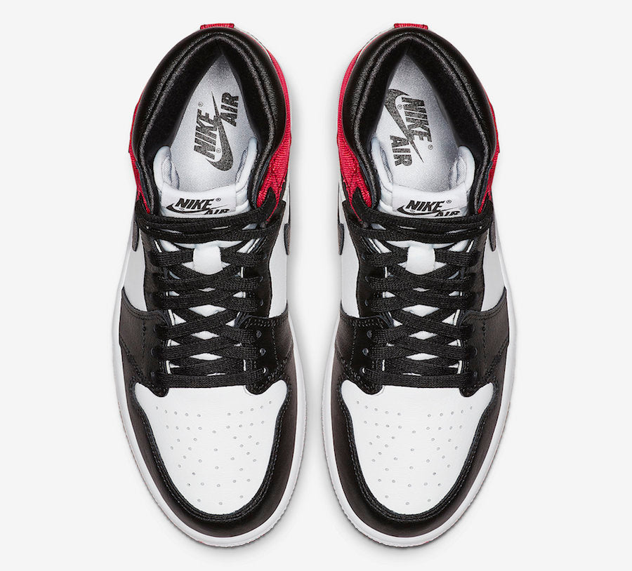 Tênis Jordan 1 Retro High Satin Black Toe (Sob encomenda)