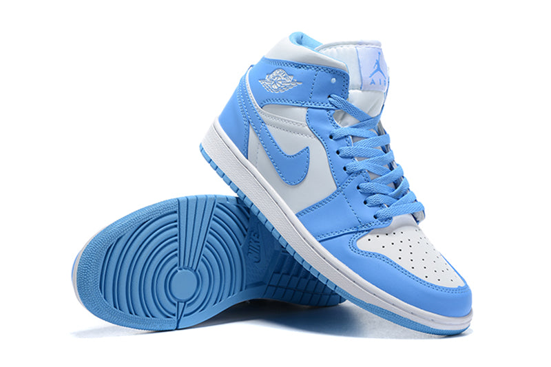 Tênis Jordan 1 Retro Mid UNC (Sob encomenda)