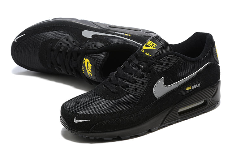 Tênis Nike Air Max 90 Black Yellow Strike Metallic Cool Grey (Sob encomenda)