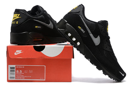 Tênis Nike Air Max 90 Black Yellow Strike Metallic Cool Grey (Sob encomenda)