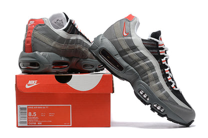 Tênis Nike Air Max 95 Essential Particle Grey Track Red (Sob encomenda)