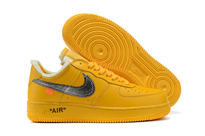 Tênis Nike Air Force 1 Low Off-White ICA University Gold (Sob encomenda)