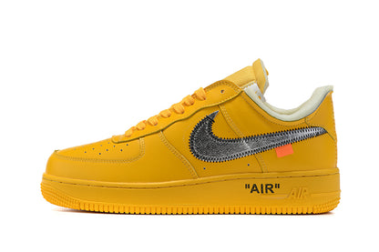 Tênis Nike Air Force 1 Low Off-White ICA University Gold (Sob encomenda)