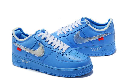 Tênis Nike Air Force 1 Low Off-White MCA University Blue (Sob encomenda)