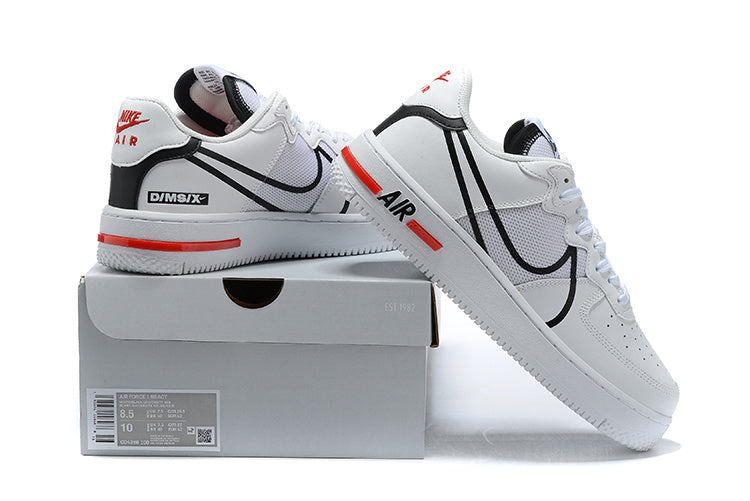 Tênis Nike Air Force 1 Low React DMSX White Black (Sob encomenda)