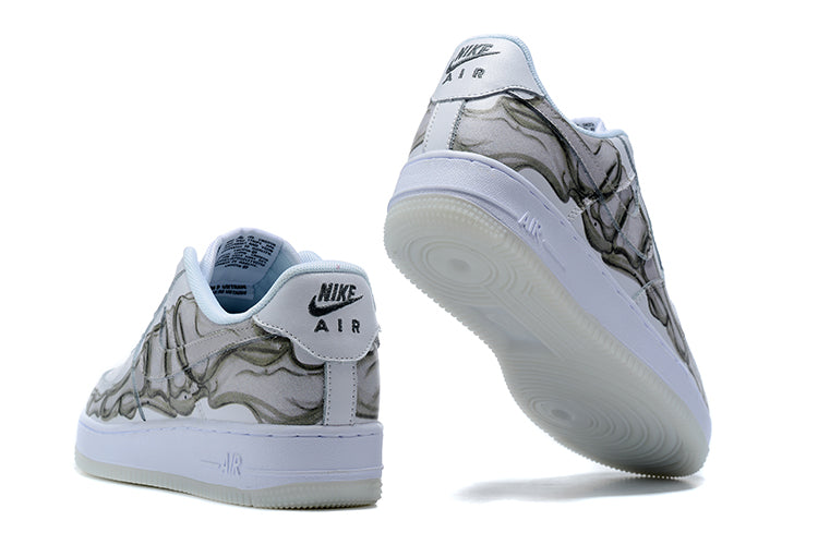 Tênis Nike Air Force 1 Low Skeleton Halloween (Sob encomenda)