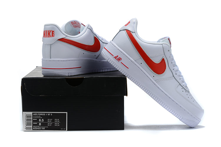 Tênis Nike Air Force 1 Low White Gym Red (Sob encomenda)