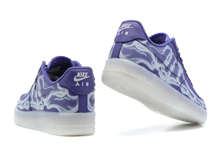 Tênis Nike Air Force 1 Low '07 QS Purple Skeleton Halloween (Sob encomenda)