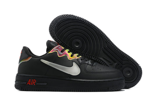 Tênis Nike Air Force 1 React Black Glow Habanero Red (Sob encomenda)