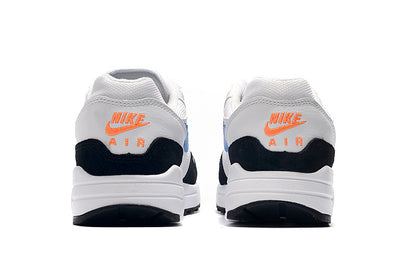 Tênis Nike Air Max 1 Highlighted in Photo Blue and Total Orange Style (Sob encomenda)