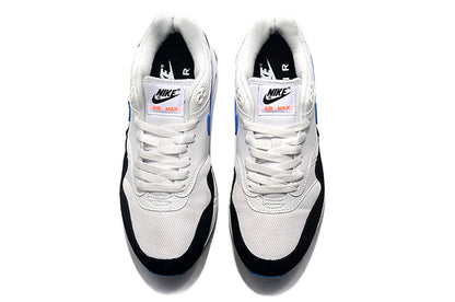 Tênis Nike Air Max 1 Highlighted in Photo Blue and Total Orange Style (Sob encomenda)