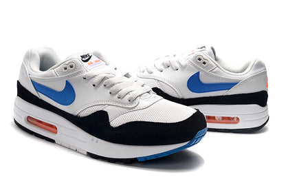 Tênis Nike Air Max 1 Highlighted in Photo Blue and Total Orange Style (Sob encomenda)