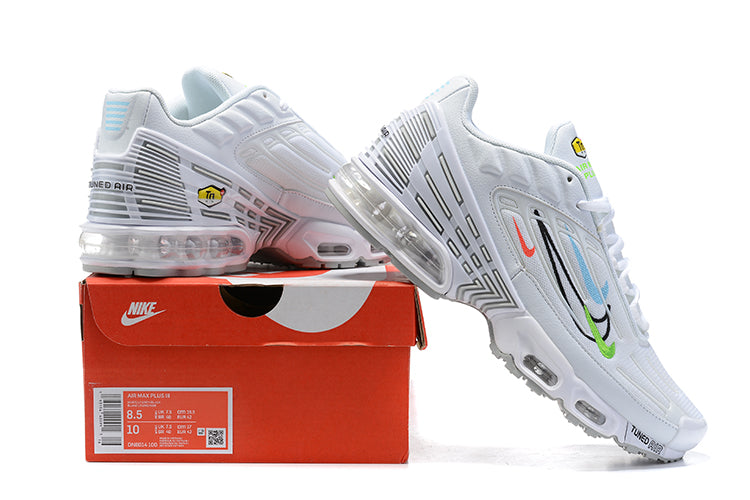 Tênis Nike Air Max Plus 3 White Multi Swoosh (Sob encomenda)