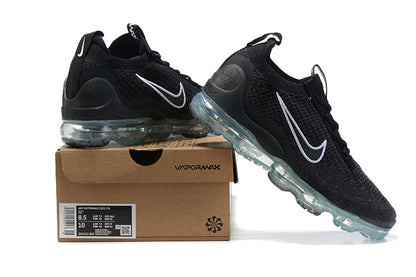 Tênis Nike Air VaporMax 2021 Flyknit Black Metallic Silver (Sob encomenda)