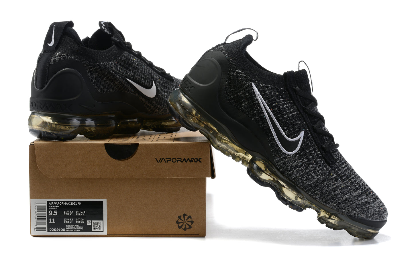 Tênis Nike Air VaporMax 2021 Flyknit Black White Anthracite (Sob encomenda)