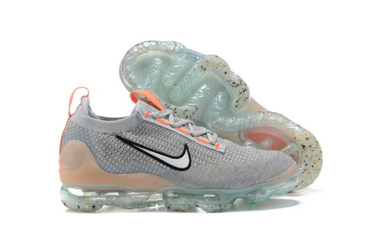 Tênis Nike Air VaporMax 2021 Flyknit Grey Fog Bright Mango (Sob encomenda)