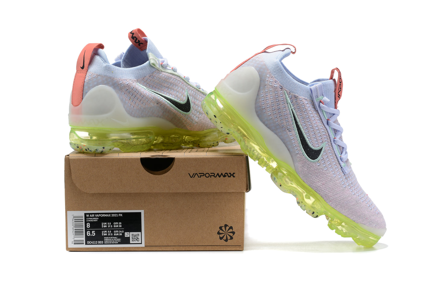 Tênis Nike Air VaporMax 2021 Flyknit Light Bone Lime Ice (Sob encomenda)