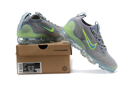 Tênis Nike Air VaporMax 2021 Flyknit Particle Grey Liquid Lime (Sob encomenda)