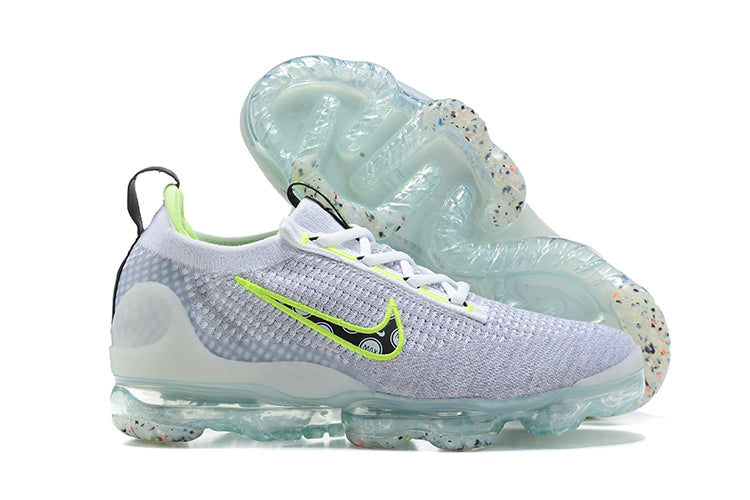 Tênis Nike Air VaporMax 2021 Flyknit Wolf Grey White Volt (Sob encomenda)