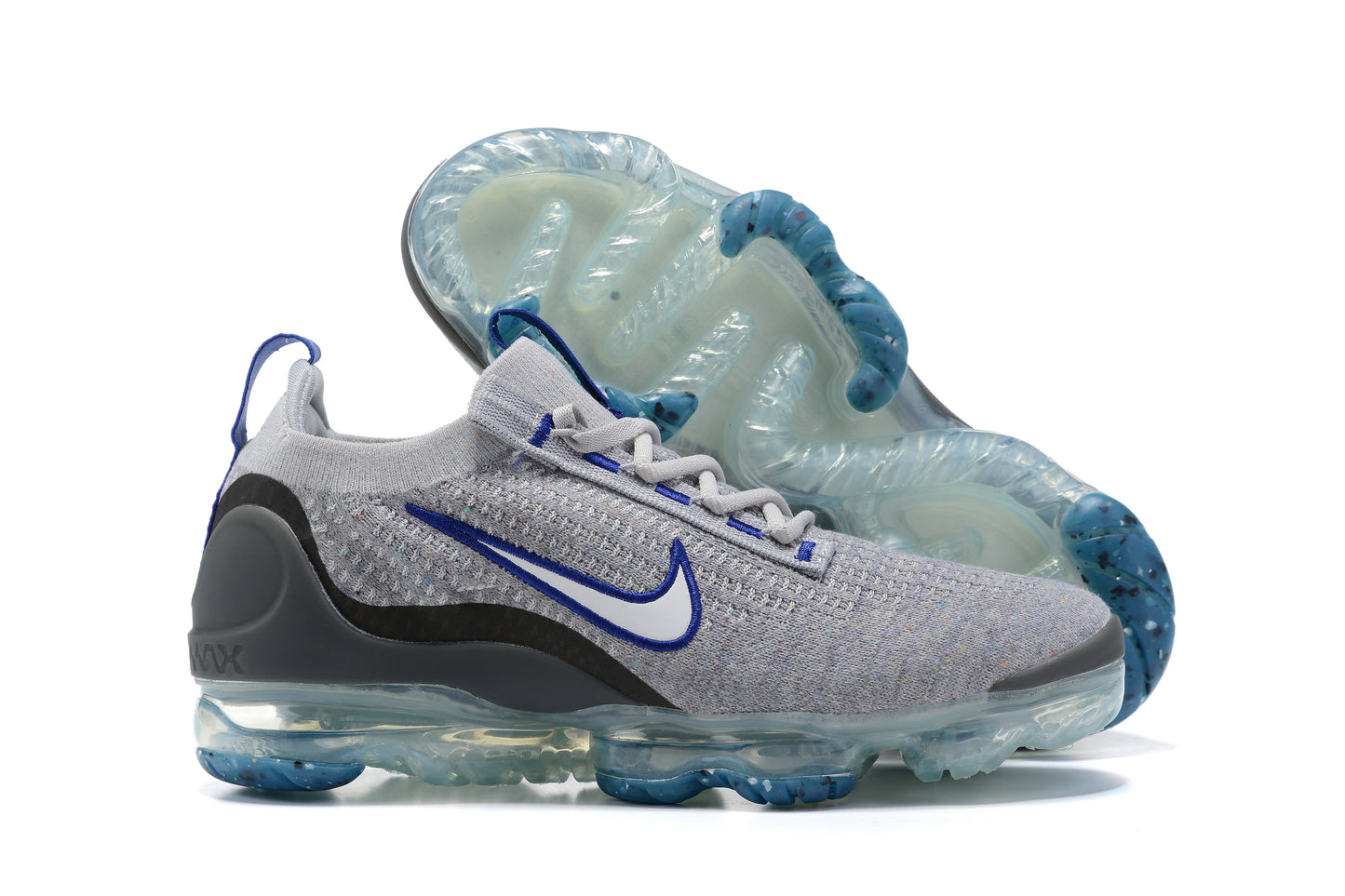 Tênis Nike Air VaporMax 2021 Flyknit Grey Blue (Sob encomenda)