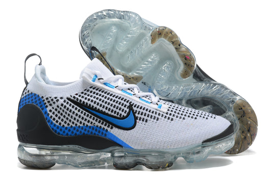 Tênis Nike Air VaporMax 2021 Flyknit White Black Photo Blue (Sob encomenda)