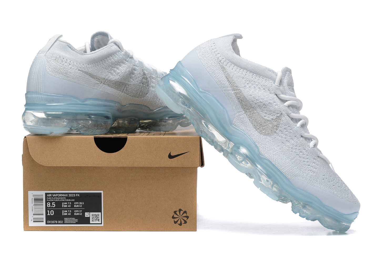 Tênis Nike Air VaporMax 2023 Flyknit Pure Platinum (Sob encomenda)