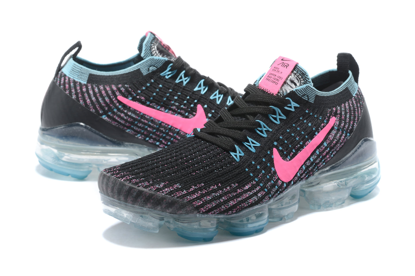 Tênis Nike Air VaporMax Flyknit 3 Black Baltic Blue Hyper Pink (Sob encomenda)