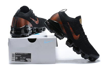 Tênis Nike Air VaporMax Flyknit 3 Black Total Orange Dark Smoke Grey (Sob encomenda)