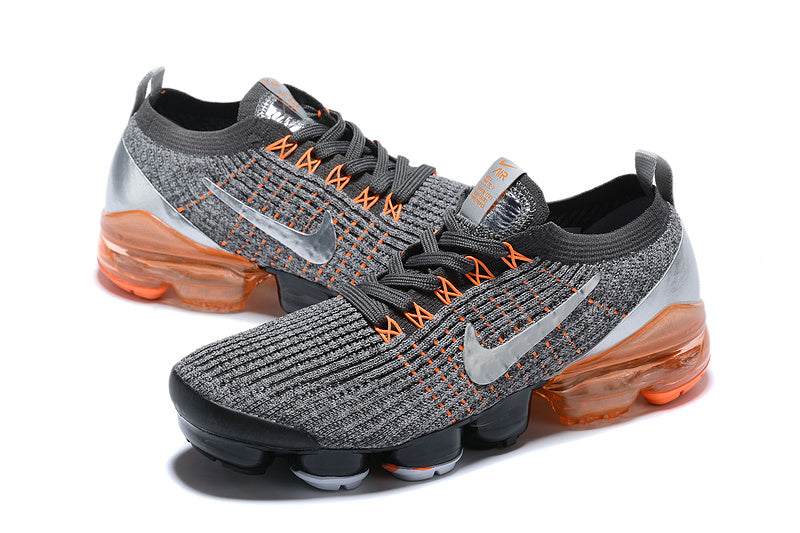 Tênis Nike Air VaporMax Flyknit 3 Dark Grey Total Orange (Sob encomenda)