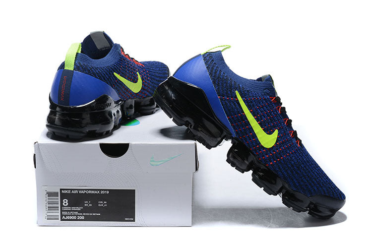 Tênis Nike Air VaporMax Flyknit 3 Deep Royal Volt (Sob encomenda)