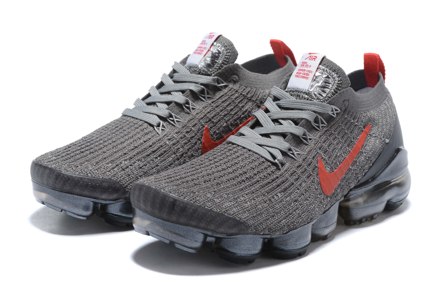 Tênis Nike Air VaporMax Flyknit 3 Grey Track Red (Sob encomenda)