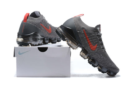 Tênis Nike Air VaporMax Flyknit 3 Grey Track Red (Sob encomenda)