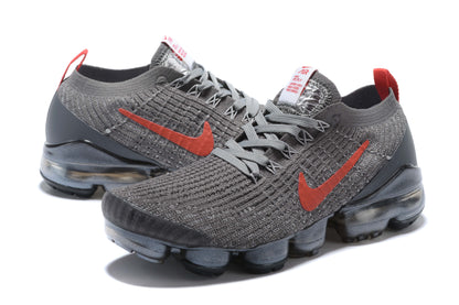 Tênis Nike Air VaporMax Flyknit 3 Grey Track Red (Sob encomenda)