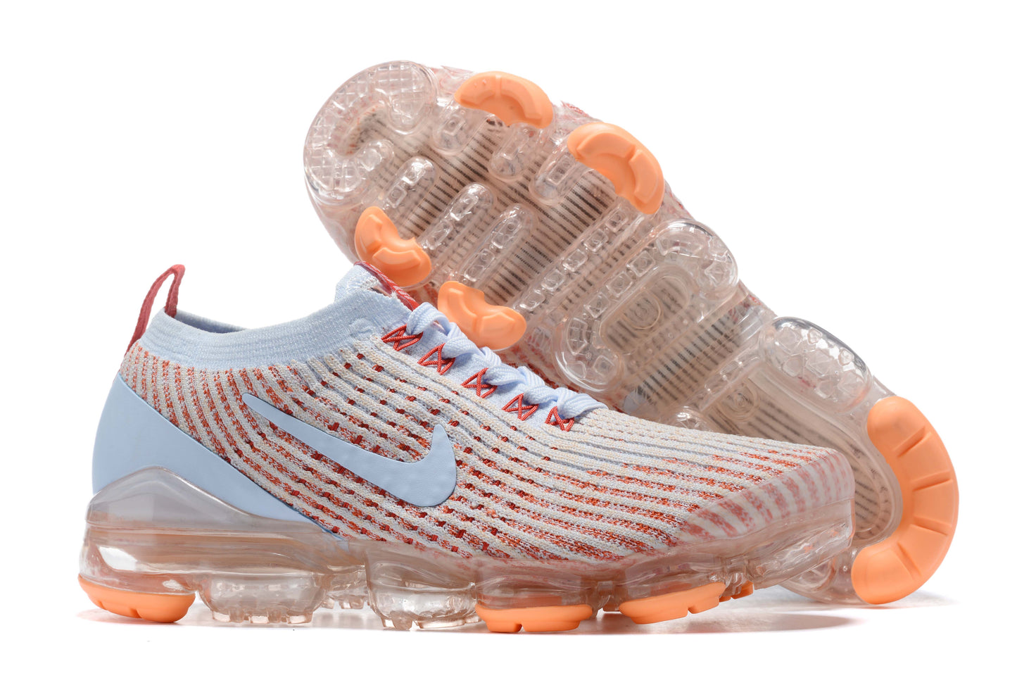 Tênis Nike Air VaporMax Flyknit 3 Hydrogen Blue Orange Pulse (Sob encomenda)