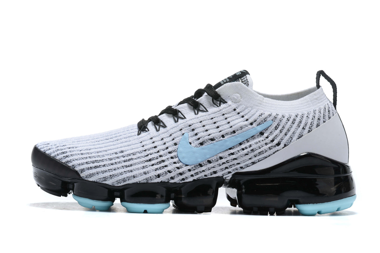 Tênis Nike Air VaporMax Flyknit 3 White Black Aurora (Sob encomenda)