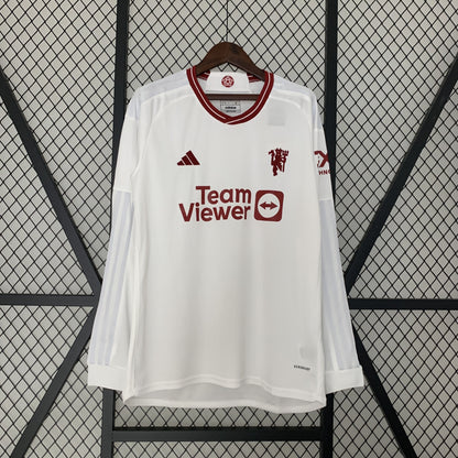 Camisa Manchester United III 23/24 Torcedor Manga Longa (Sob encomenda)