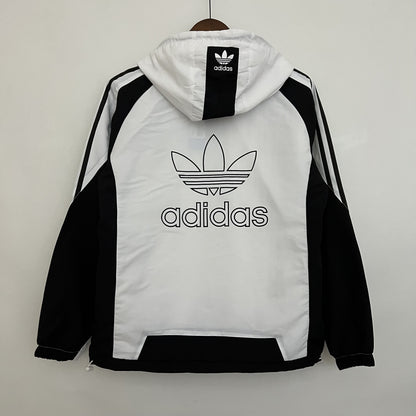 Corta Vento Adidas White and Black (Sob encomenda)