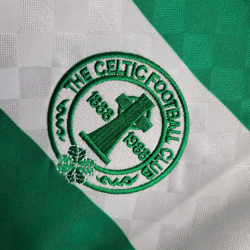 Camisa Celtic I 87/88 Retrô Manga Longa (Sob encomenda)