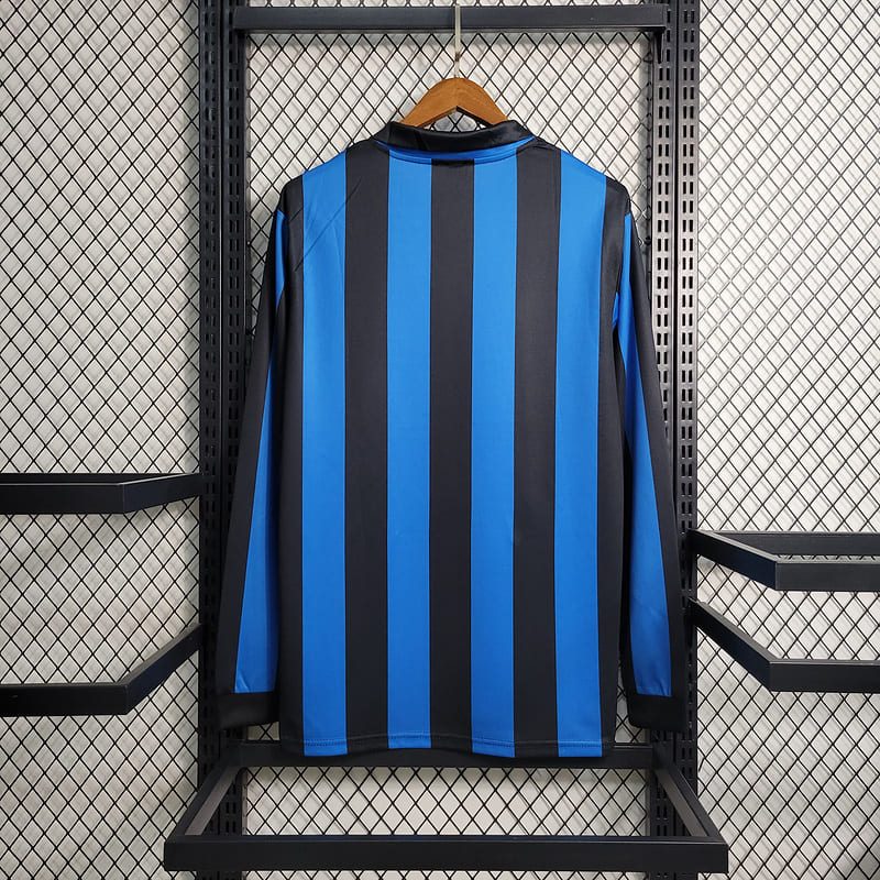 Camisa Inter de Milão I 1998 Retrô Manga Longa (Sob encomenda)