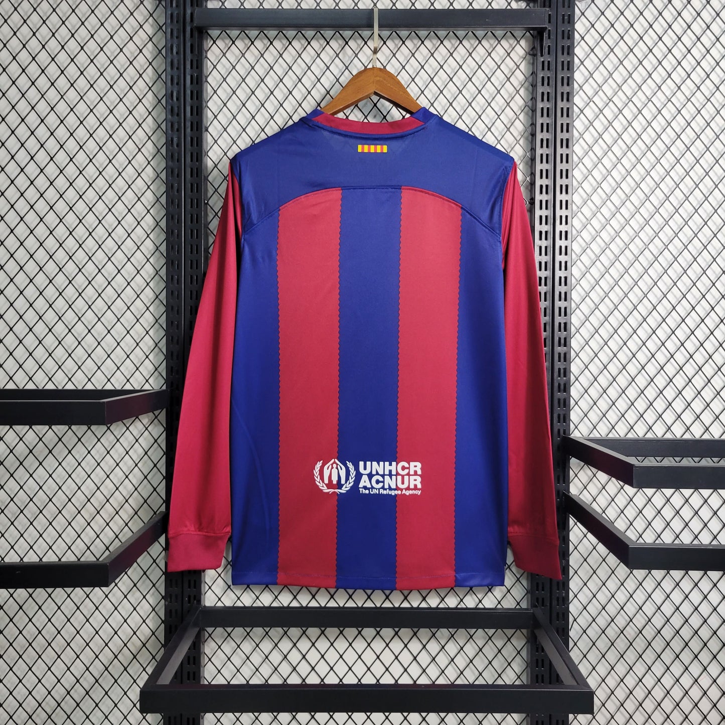 Camisa Barcelona I 23/24 Torcedor Manga Longa (Sob encomenda)