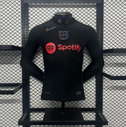 Camisa Barcelona II 24/25 Jogador Manga Longa (Sob encomenda)